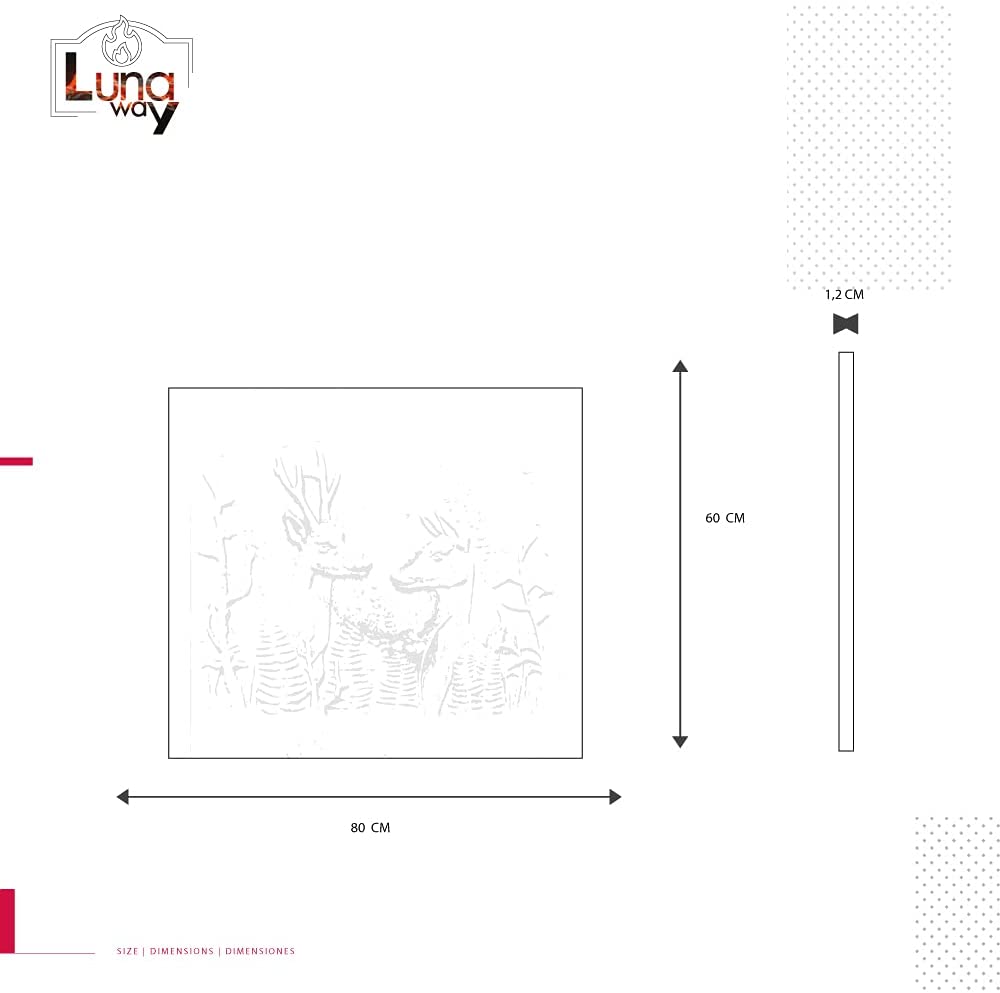 Lastra in ghisa per camino Cerbiatti CM. 80x60 H. SP. 1,2 - immagine 4