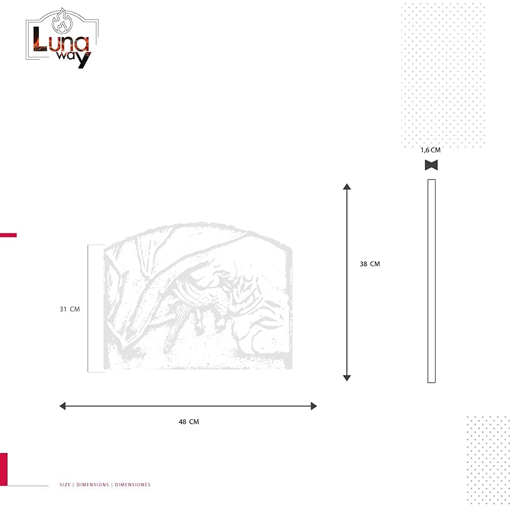 Lastra in ghisa decorata Cattura - CM 48 x 38 h x 1,6 - immagine 4