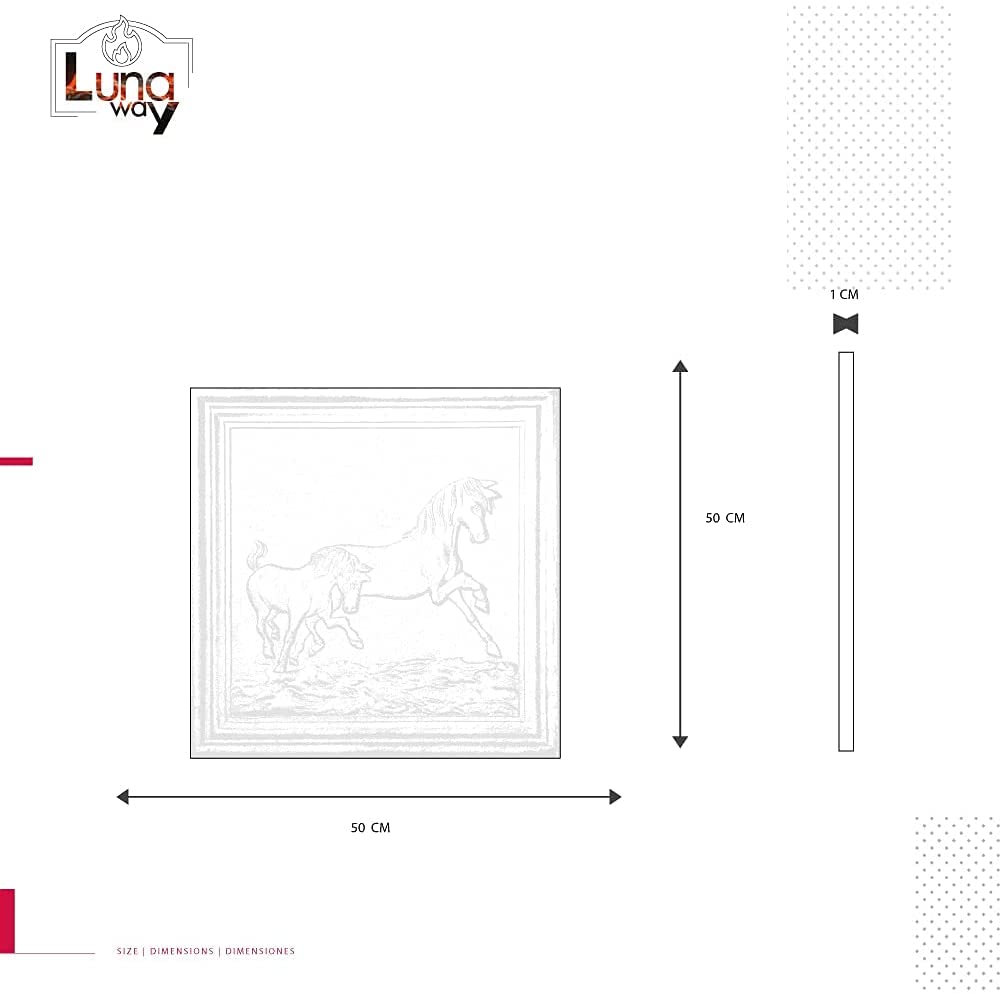 Lastra in ghisa decorata Cavalli - CM 50x50 SP. 1 - immagine 4
