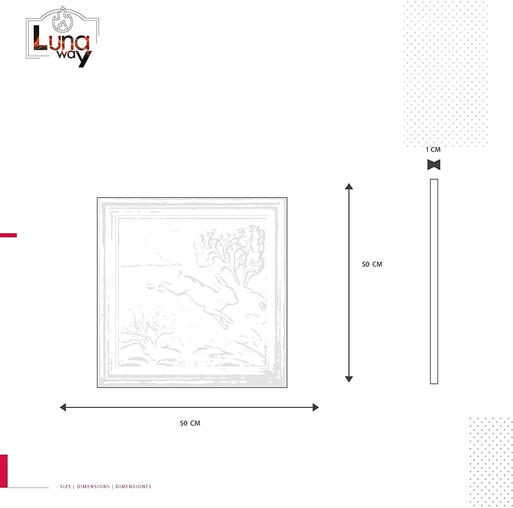 Lastra in ghisa decorata Coniglio - CM 50 x 50 h x 1 - immagine 4