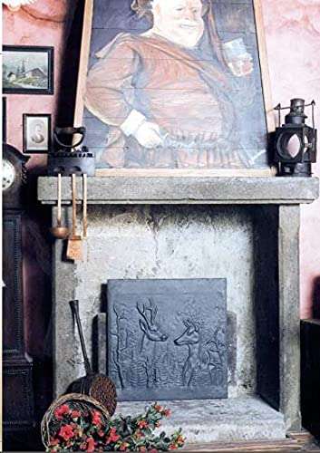 Lastra in ghisa per camino Cerbiatti CM. 60x60 SP. 1 - immagine 5