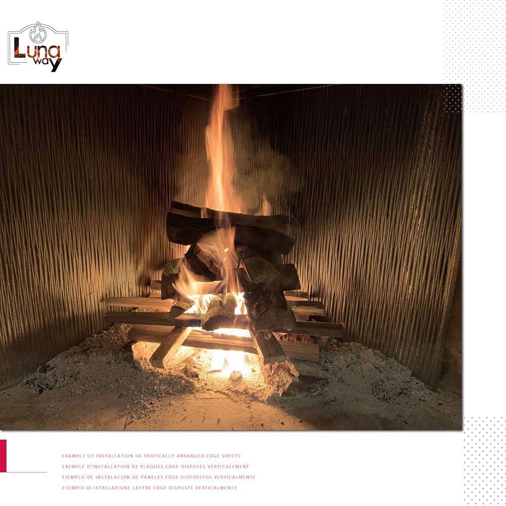 Lastra in ghisa per camino Edge cm 80x60 Sp. 1,2 - immagine 5