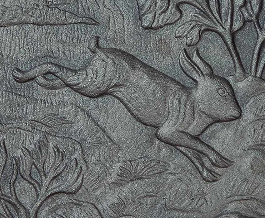 Lastra in ghisa decorata Coniglio - CM 50 x 50 h x 1 - immagine 2