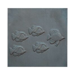 Lastra in ghisa per camino Pesci CM. 60×60 SP. 1