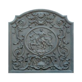 Lastra in ghisa decorata Dama per camino – CM 80×80 H. SP. 2