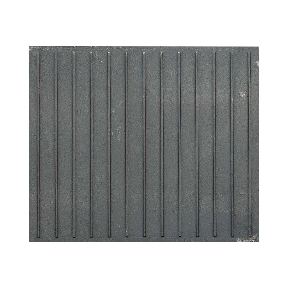 Lastra in ghisa per camino scanalata 49x50 SP. 0,8 CM.