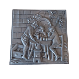 Lastra in ghisa per camino Taverna CM. 40×40 SP. 1