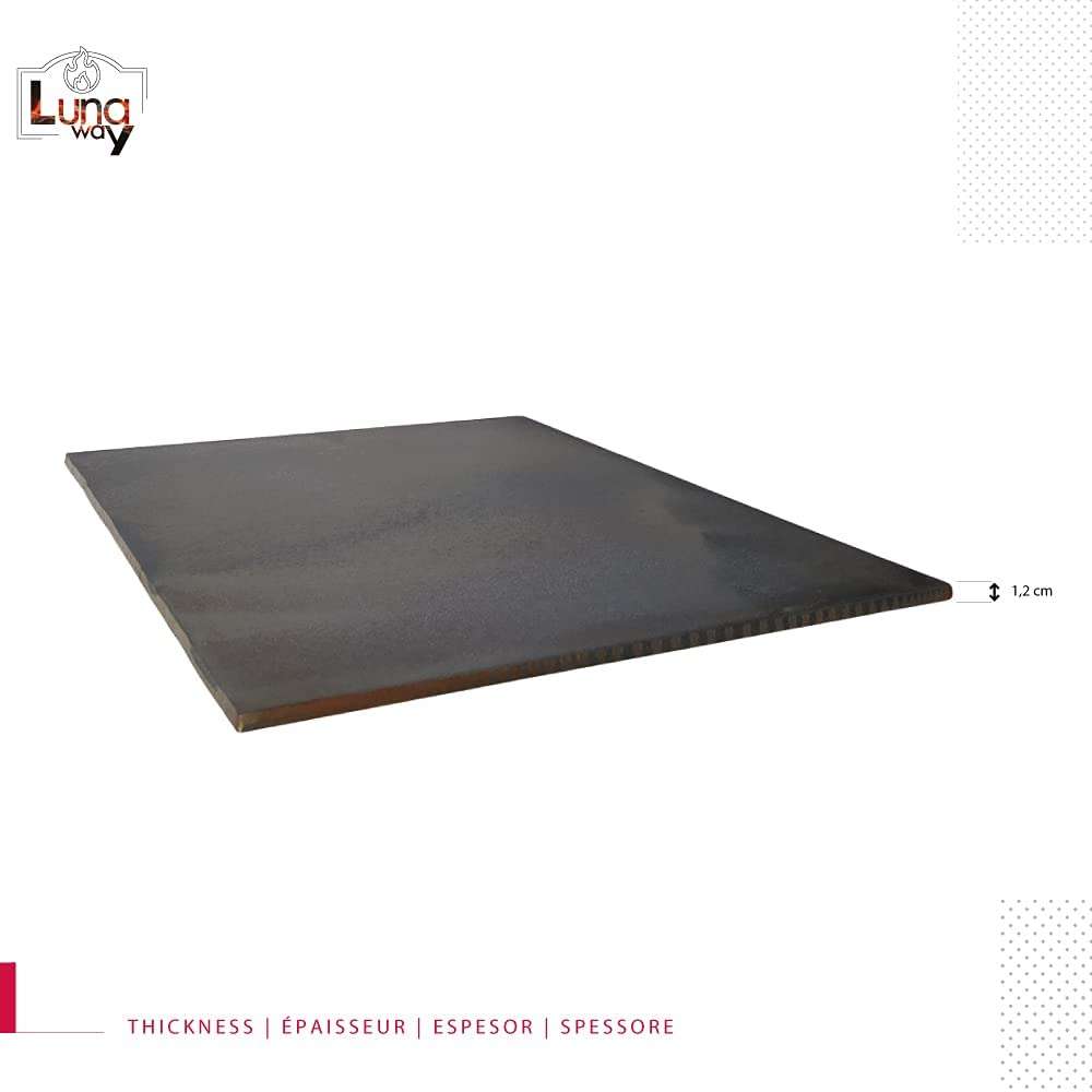 Lastra liscia in ghisa per camino cm. 80x100 SP. 1,2 - immagine 3