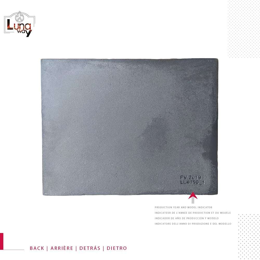 Lastra liscia in ghisa per camino cm. 80x100 SP. 1,2 - immagine 4
