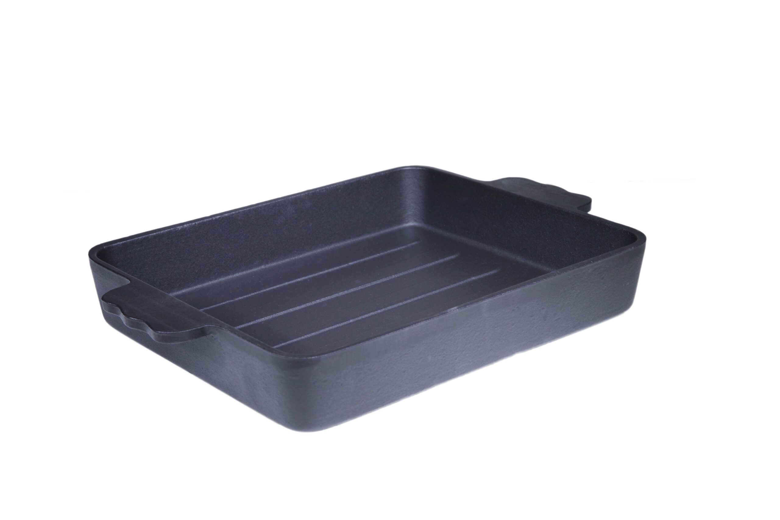 TEGLIA PER ARROSTIRE IN GHISA DIM. 32,5 x 30,2 ALTEZZA 5,2 CM. CON SMALTATURA NERA