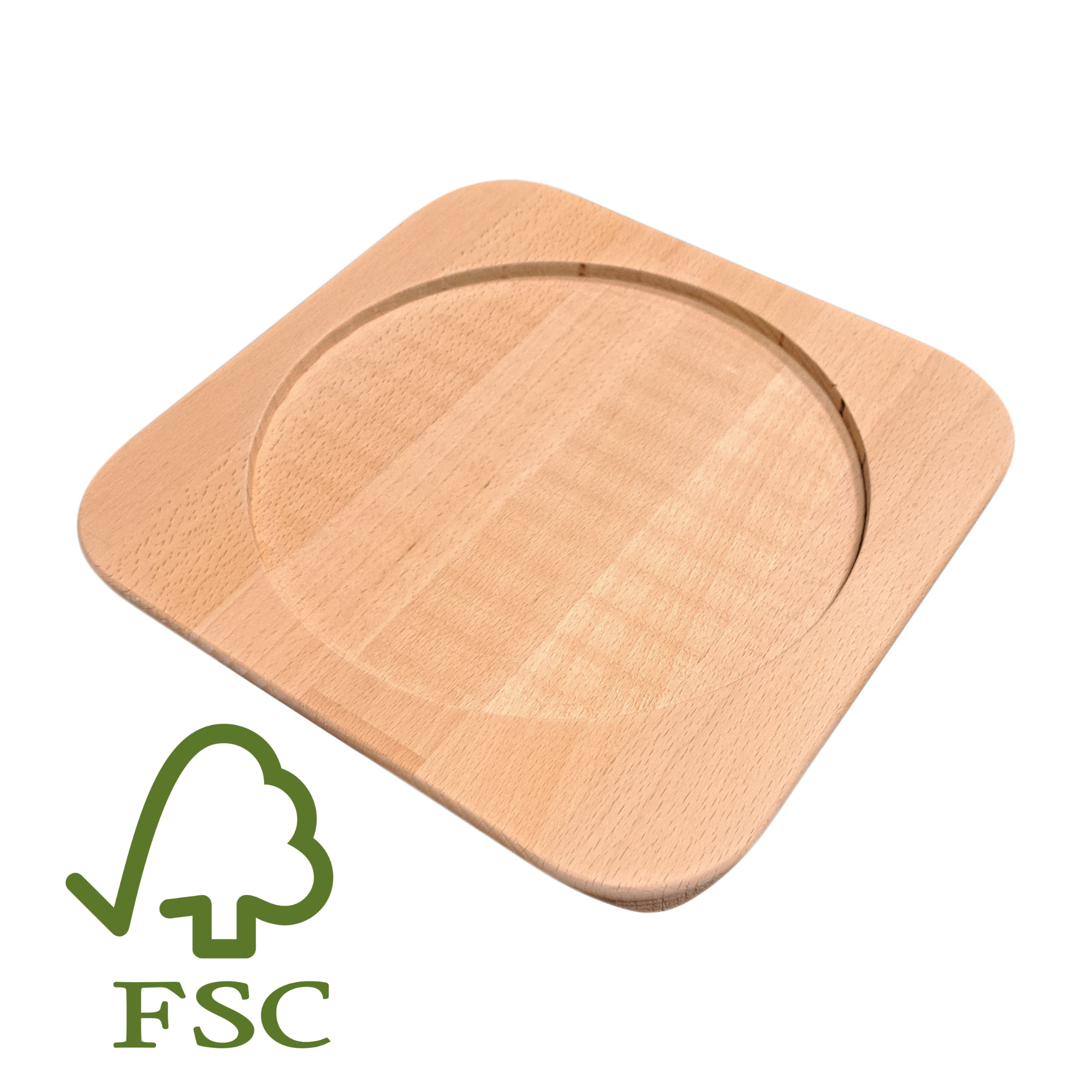 Piatto in Ghisa Smaltata + Base in Legno di Faggio - immagine 4