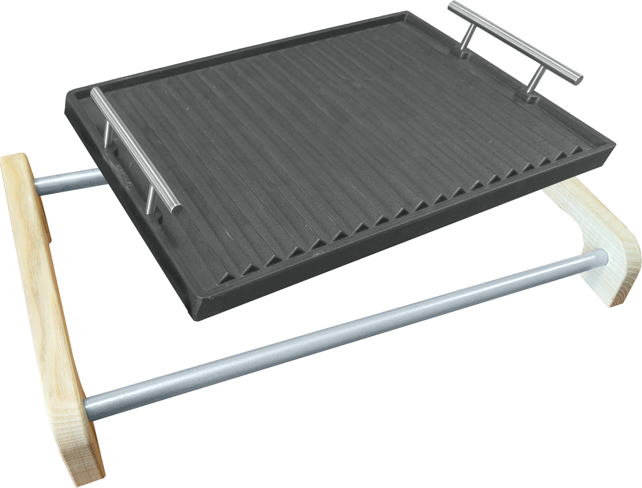 Tray Kit - Piastra in Ghisa Smaltata + Supporto per servizio - immagine 7