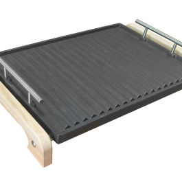 Tray Kit – Piastra in Ghisa Smaltata + Supporto per servizio
