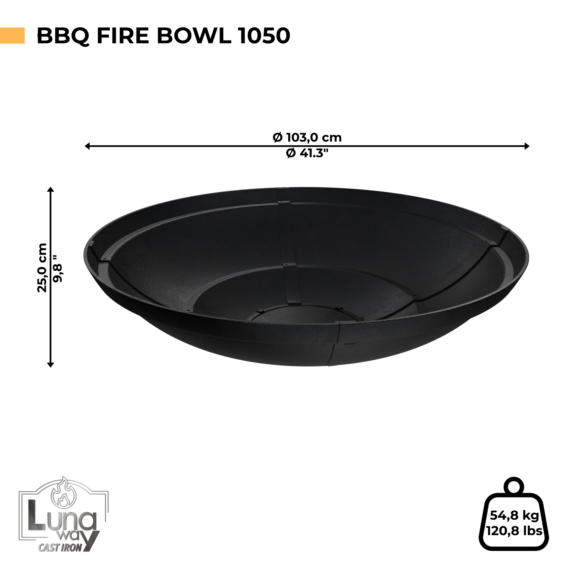 Fire Bowl 1050 - Vasca Per BBQ e Braciere in Ghisa - immagine 2