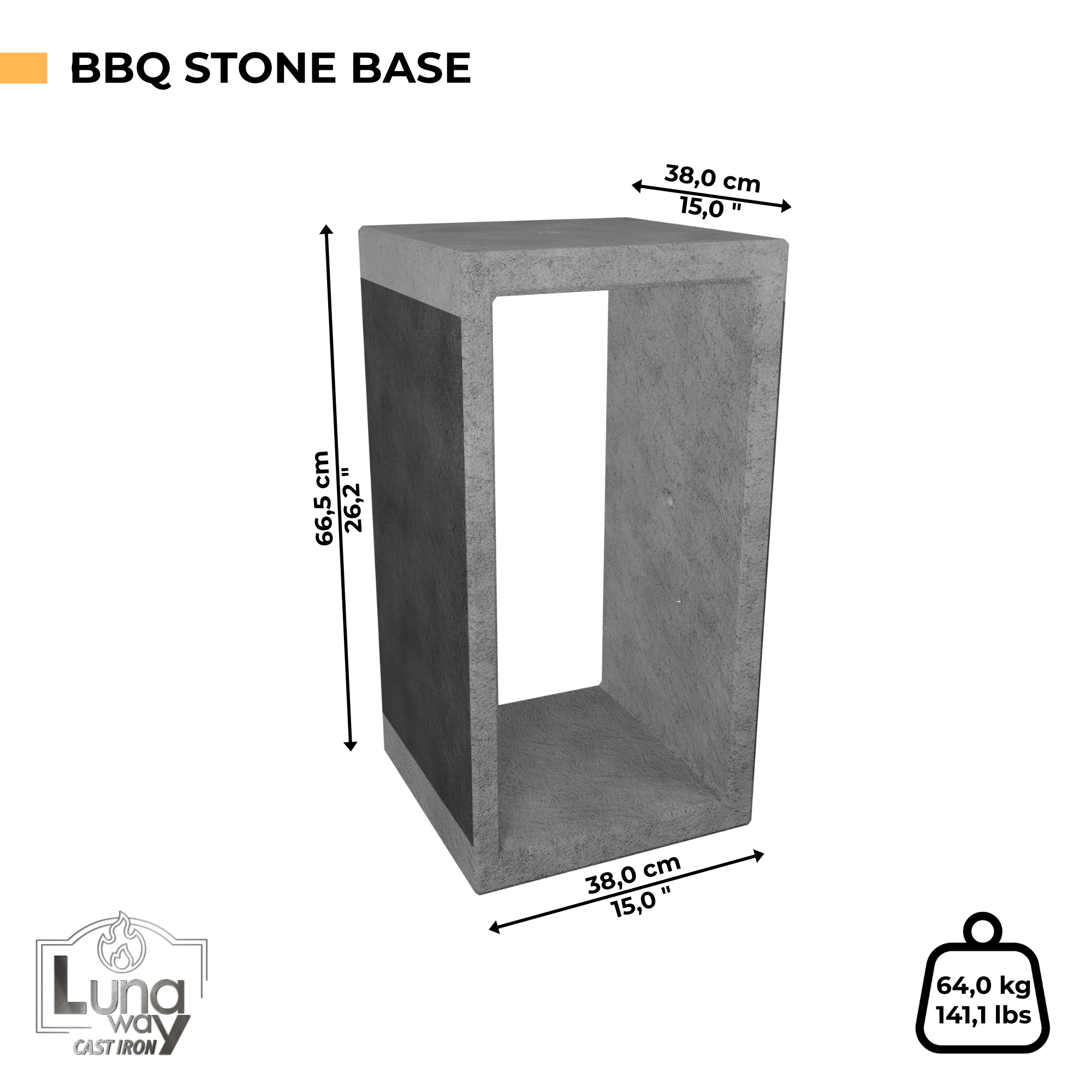 BBQ Stone Base - Base In Pietra per Vasca BBQ - immagine 2